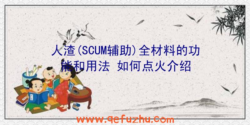 人渣(SCUM辅助)全材料的功能和用法